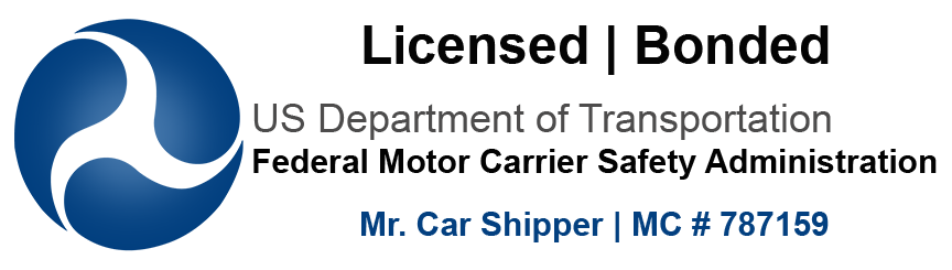 Mr. Car Shipper is licensed and Bonded by the US Department of Transportation. Proud Car Shipping Company.